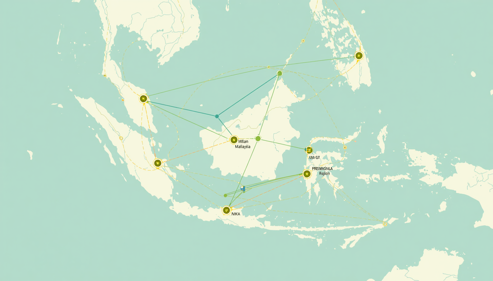 Regional connectivity map of Southeast Asia showing PAXVENTUS project locations within the IMT-GT corridor
